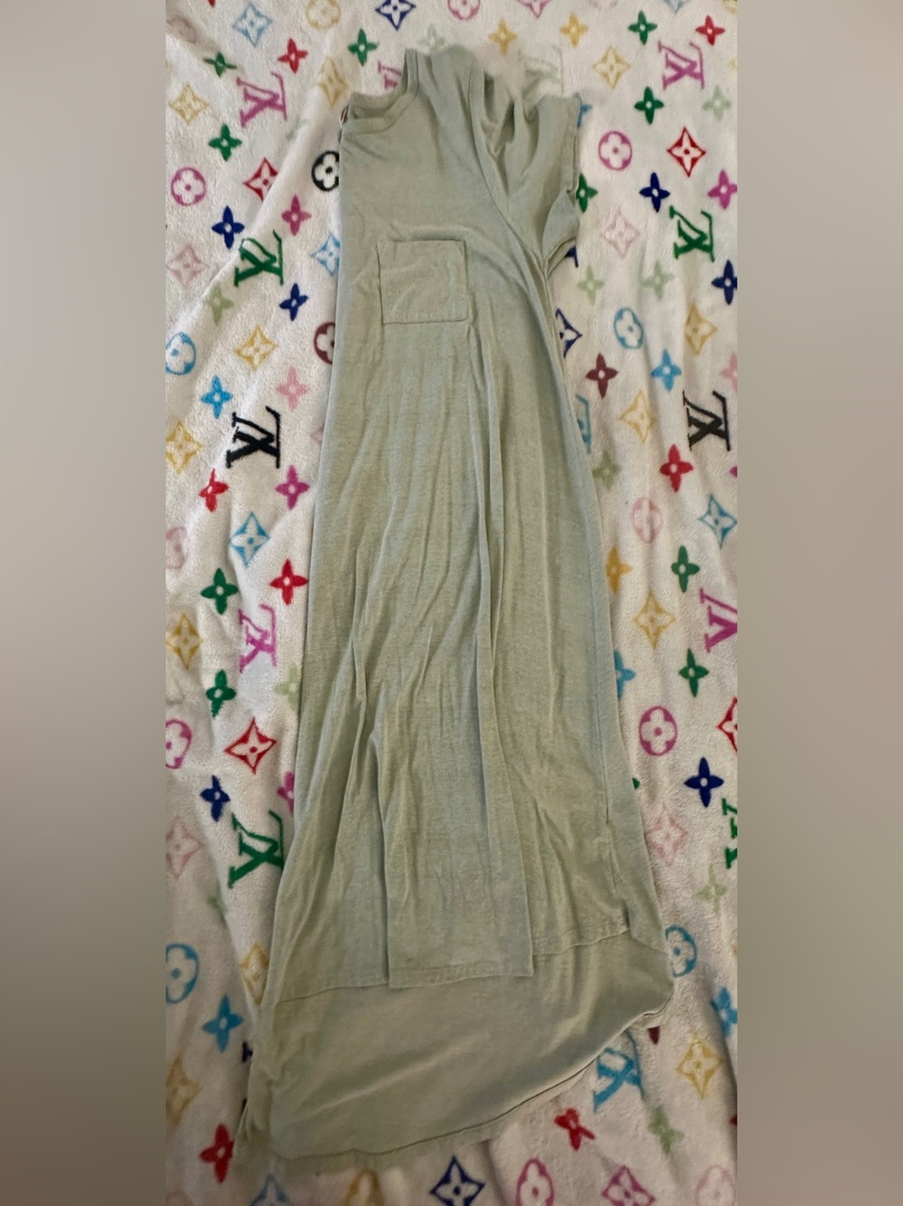 LuLaRoe Women’s A-Line High-Low T-Shirt Dress in Sage Green - XL